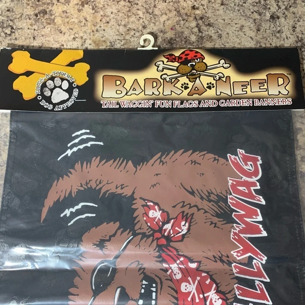 Scallywag flags: Pirate Dog 2 Sided, Weather Resist Flag New